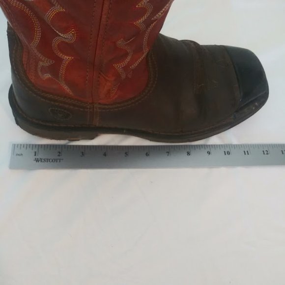 Ariat men\'s size 9 EE brown wide width steal toe work boot main image 14
